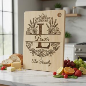 Family Name Monogram, Elegant Surname Laser Engraving File