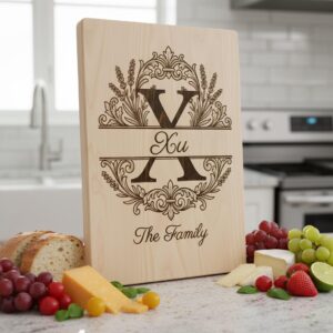 Family Name Monogram, Elegant Surname Laser Engraving File