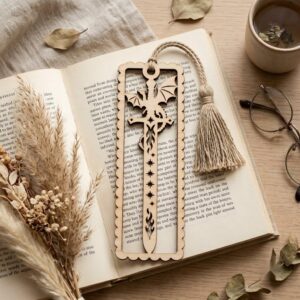 Fantasy Bookmark Bundle, 28 Intricate Dragon Designs, Mythical Beast Silhouettes