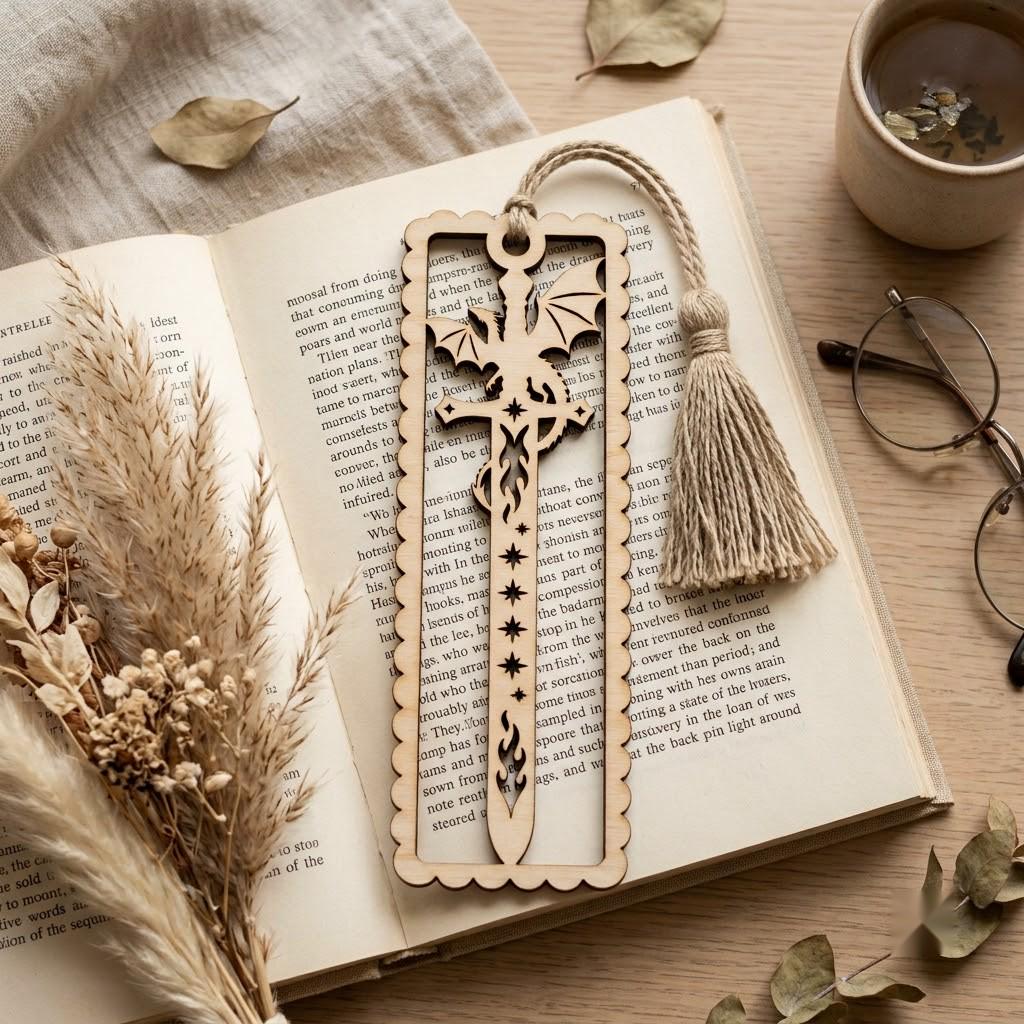 Fantasy Bookmark Bundle, 28 Intricate Dragon Designs, Mythical Beast Silhouettes