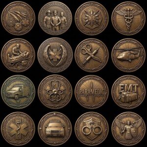 Firefighter Coin Laser Engraving File, First Responder Medal Relief Depth Map