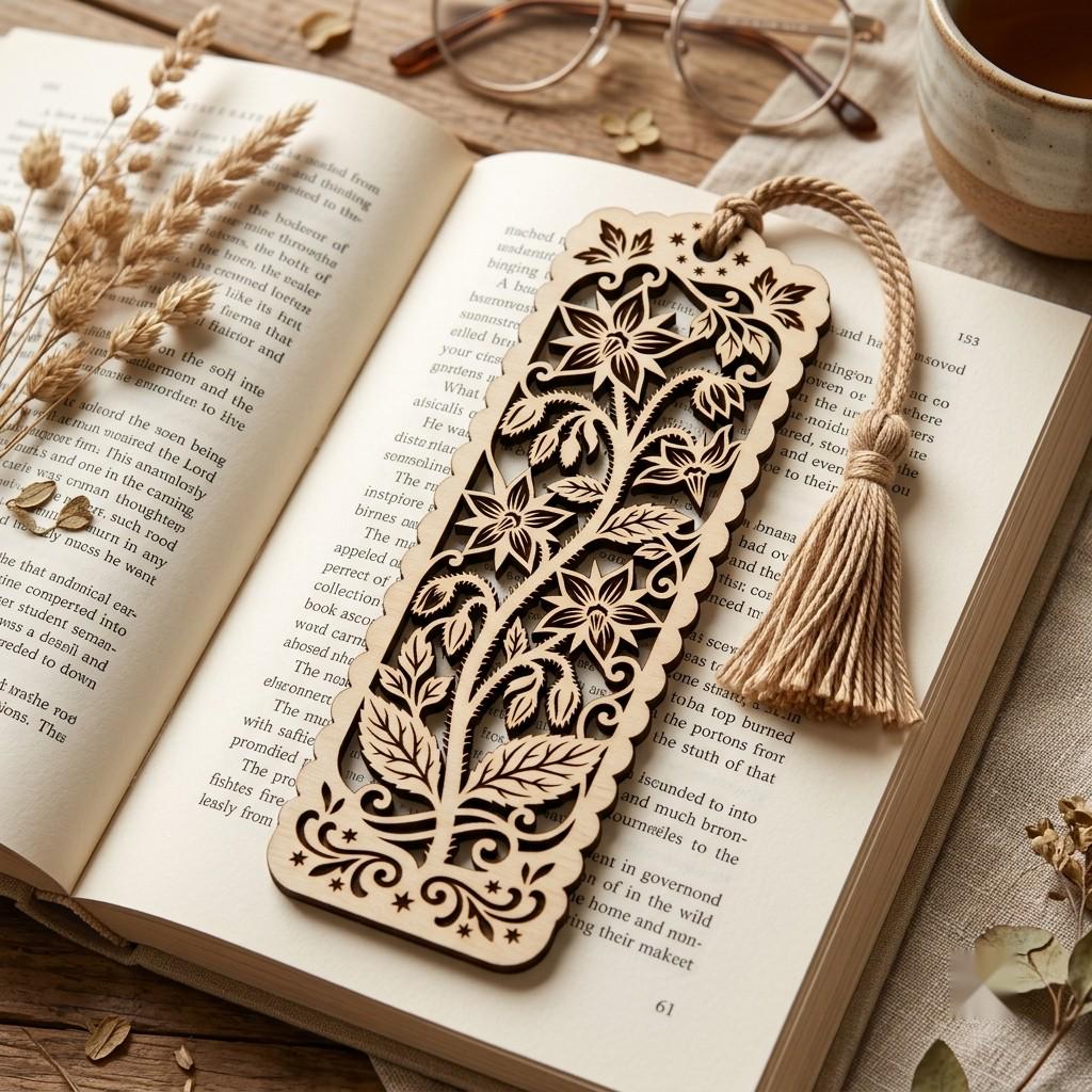 Floral Mandala Bookmark Bundle, Henna Bookmarks, Laser File