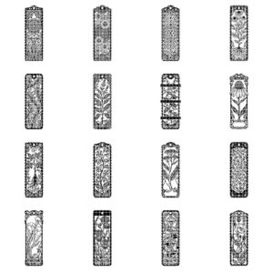 Floral Mandala Bookmark Bundle, Henna Bookmarks, Laser File