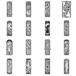 Floral Mandala Bookmark Bundle, Henna Bookmarks, Laser File