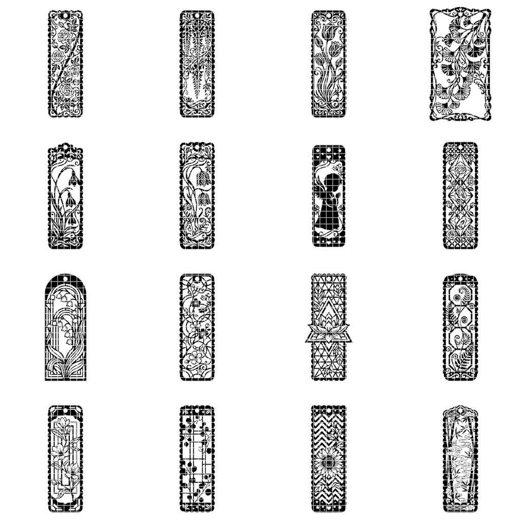 Floral Mandala Bookmark Bundle, Henna Bookmarks, Laser File