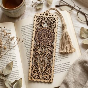 Floral Mandala Bookmark Bundle, Henna Bookmarks, Laser File