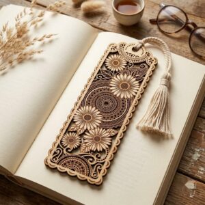 Floral Mandala Bookmark Bundle, Henna Bookmarks, Laser File