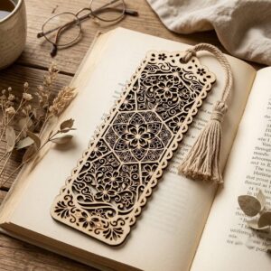 Floral Mandala Bookmark Bundle, Henna Bookmarks, Laser File