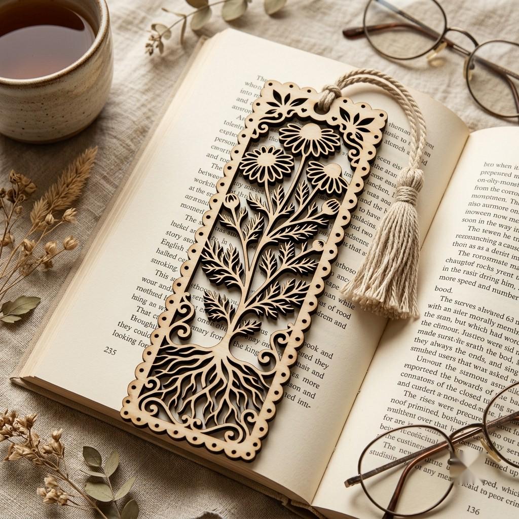 Floral Mandala Bookmark Bundle, Henna Bookmarks, Laser File