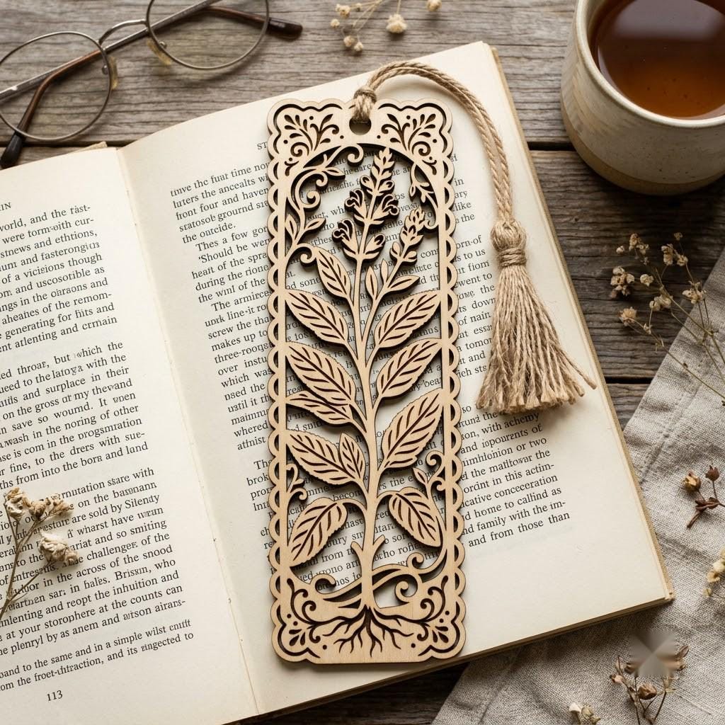 Floral Mandala Bookmark Bundle, Henna Bookmarks, Laser File