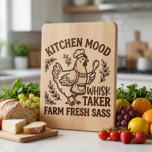 Funny Kitchen Sign, Farmhouse Charcuterie Board Engraving, Rustic Home Decor