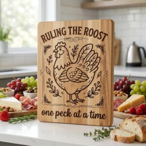 Funny Kitchen Sign, Farmhouse Charcuterie Board Engraving, Rustic Home Decor