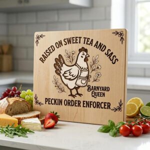 Funny Kitchen Sign, Farmhouse Charcuterie Board Engraving, Rustic Home Decor