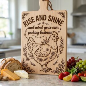 Funny Kitchen Sign, Farmhouse Charcuterie Board Engraving, Rustic Home Decor