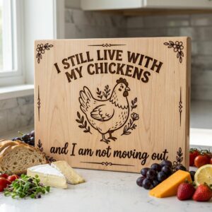 Funny Kitchen Sign, Farmhouse Charcuterie Board Engraving, Rustic Home Decor