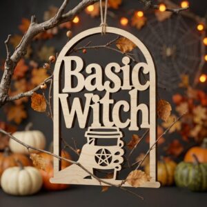 Funny Sarcastic Ghost Door Hanger Bundle, Anti Social Halloween Sign Decor