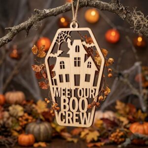 Funny Sarcastic Ghost Door Hanger Bundle, Anti Social Halloween Sign Decor