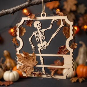 Gothic Skull Ornament Bundle, Multi Layer Skeleton Floral Dark Decor