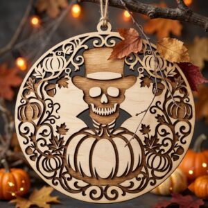 Gothic Skull Ornament Bundle, Multi Layer Skeleton Floral Dark Decor