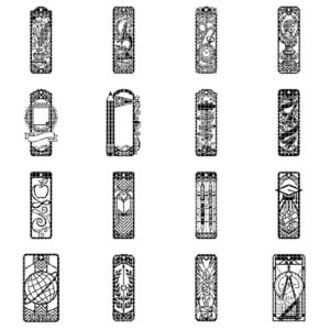 Graduation Bookmark Laser File, 49 School Designs, Teacher Gift