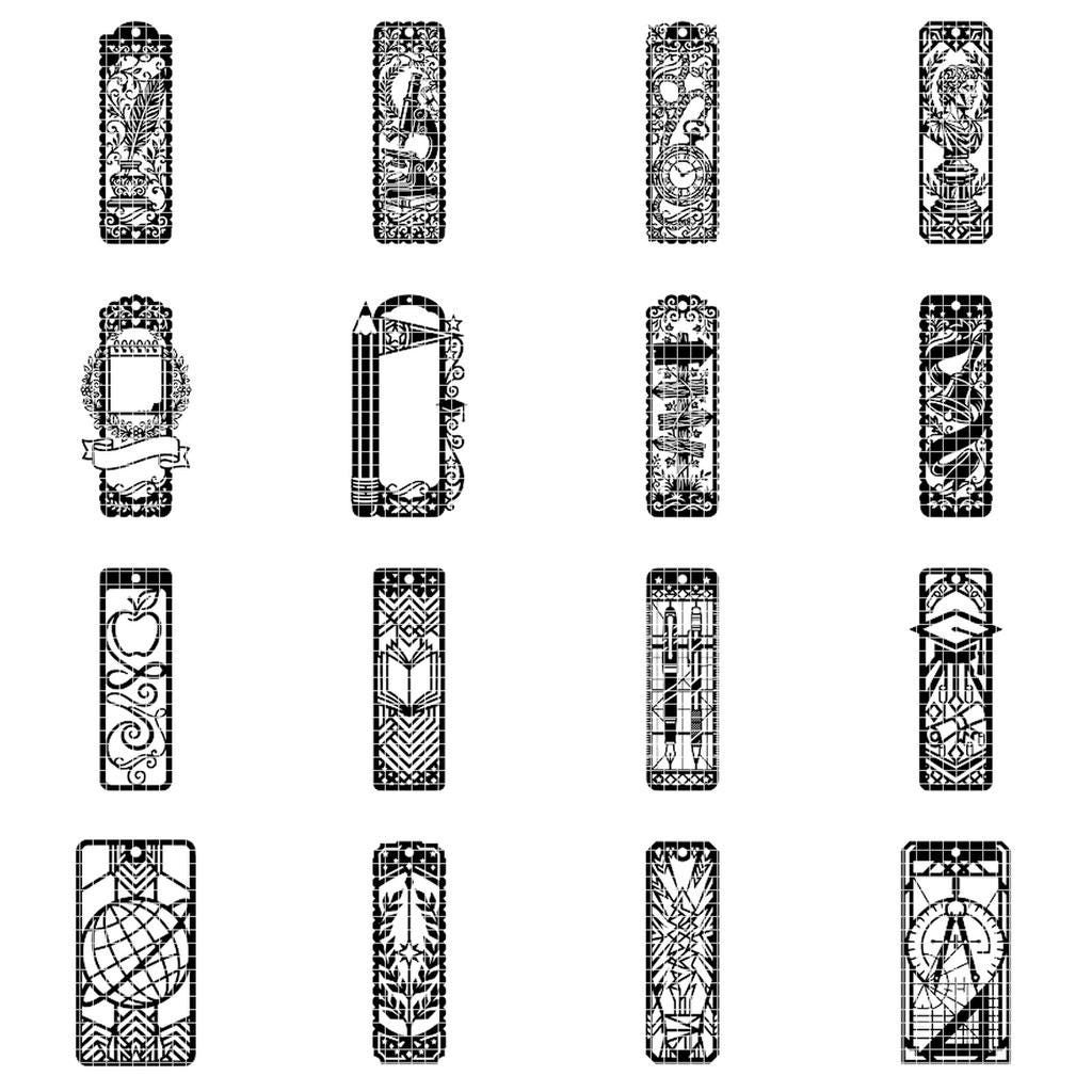 Graduation Bookmark Laser File, 49 School Designs, Teacher Gift