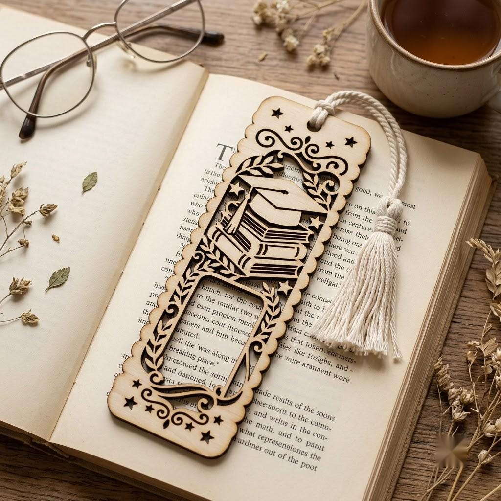 Graduation Bookmark Laser File, 49 School Designs, Teacher Gift