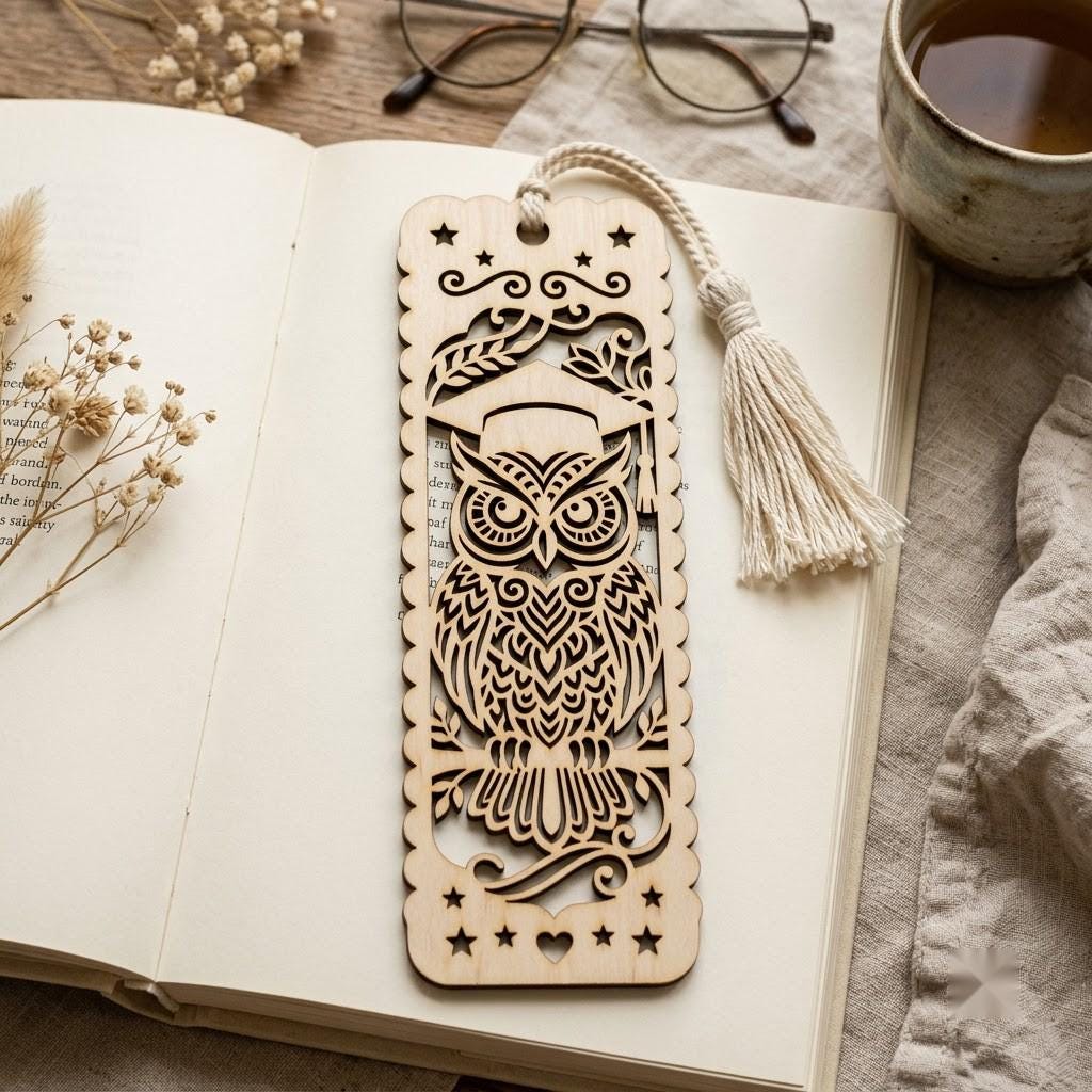 Graduation Bookmark Laser File, 49 School Designs, Teacher Gift