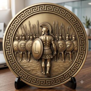 Greek Hero Relief Depth Map, Ancient Bronze Challenge Coin Laser File