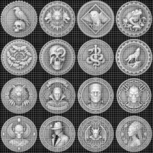 Halloween Arcane Challenge Token, Esoteric Relief File, Laser Engraving Depth Map
