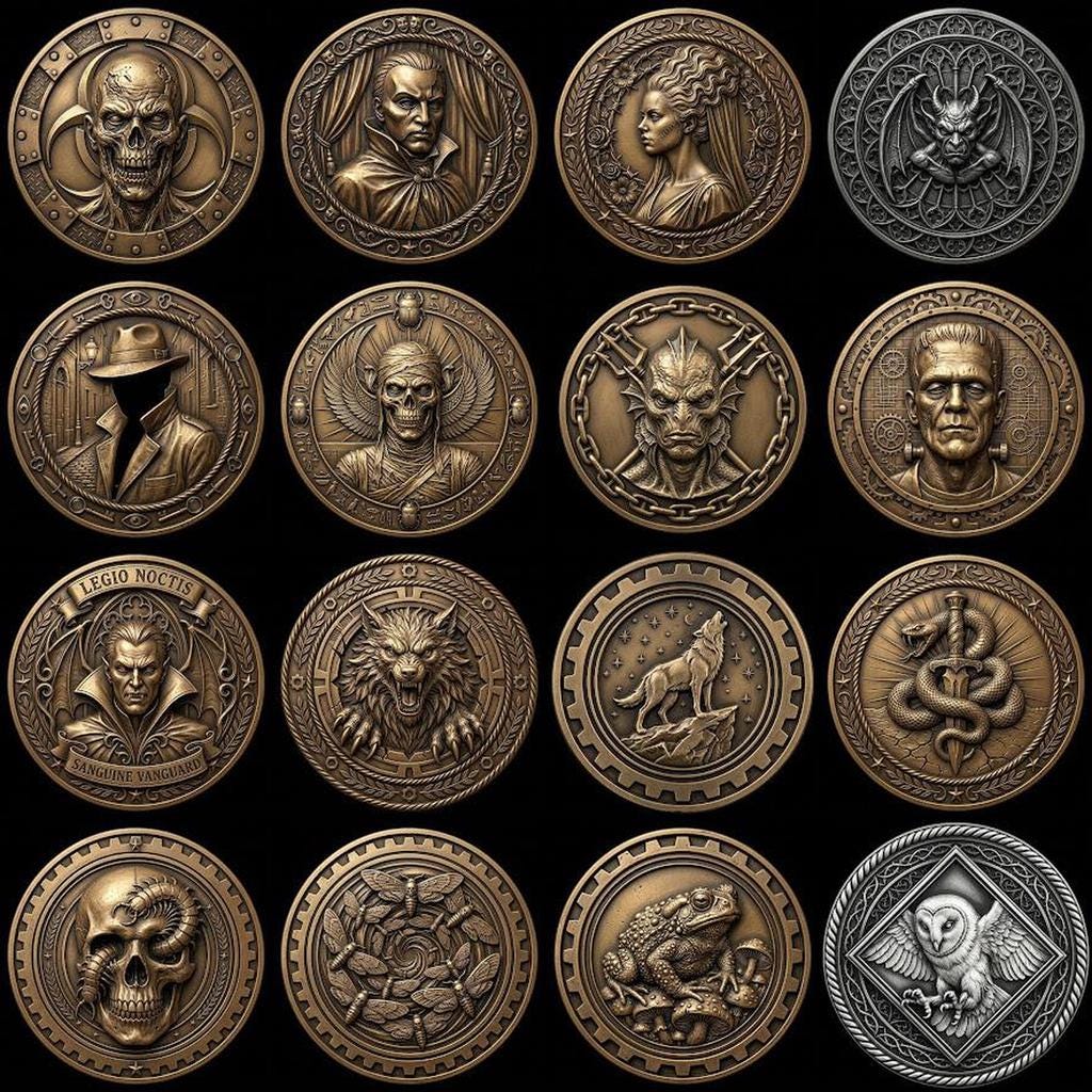 Halloween Arcane Challenge Token, Esoteric Relief File, Laser Engraving Depth Map