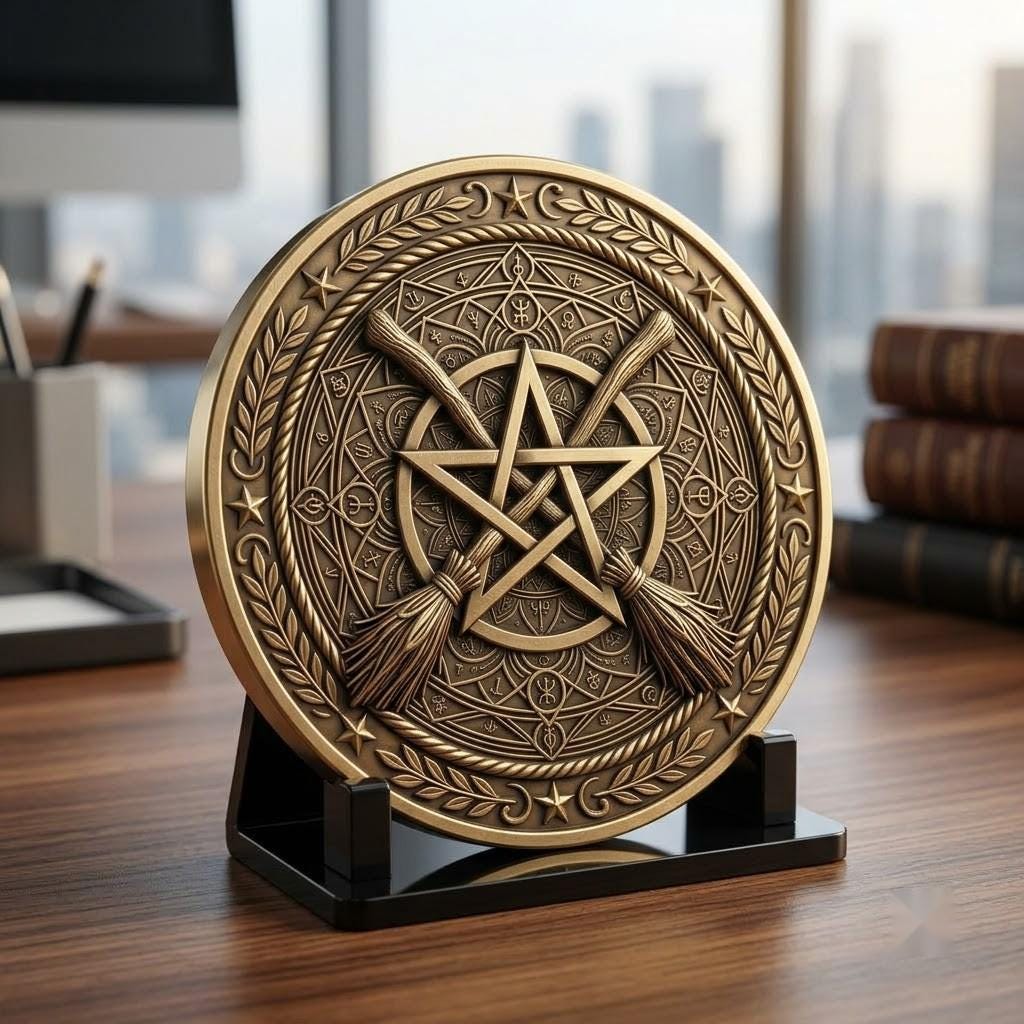 Halloween Arcane Challenge Token, Esoteric Relief File, Laser Engraving Depth Map