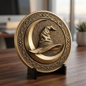 Halloween Arcane Challenge Token, Esoteric Relief File, Laser Engraving Depth Map