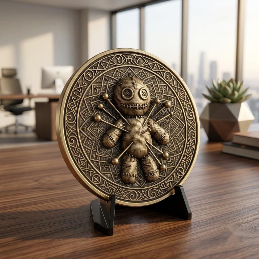 Halloween Arcane Challenge Token, Esoteric Relief File, Laser Engraving Depth Map