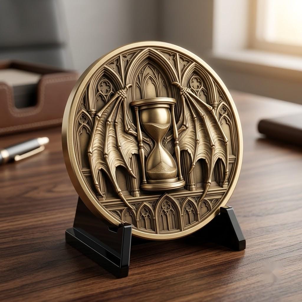 Halloween Challenge Coin Engraving File, Occult Magic Laser Relief Depth Map