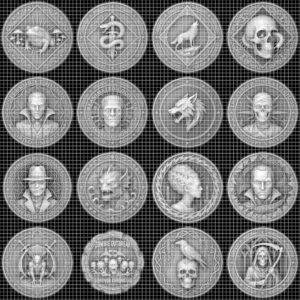 Halloween Challenge Coin Engraving File, Occult Magic Laser Relief Depth Map