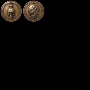 Halloween Challenge Coin Engraving File, Occult Magic Laser Relief Depth Map