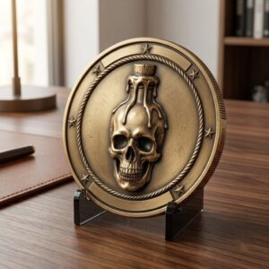 Halloween Challenge Coin Engraving File, Occult Magic Laser Relief Depth Map