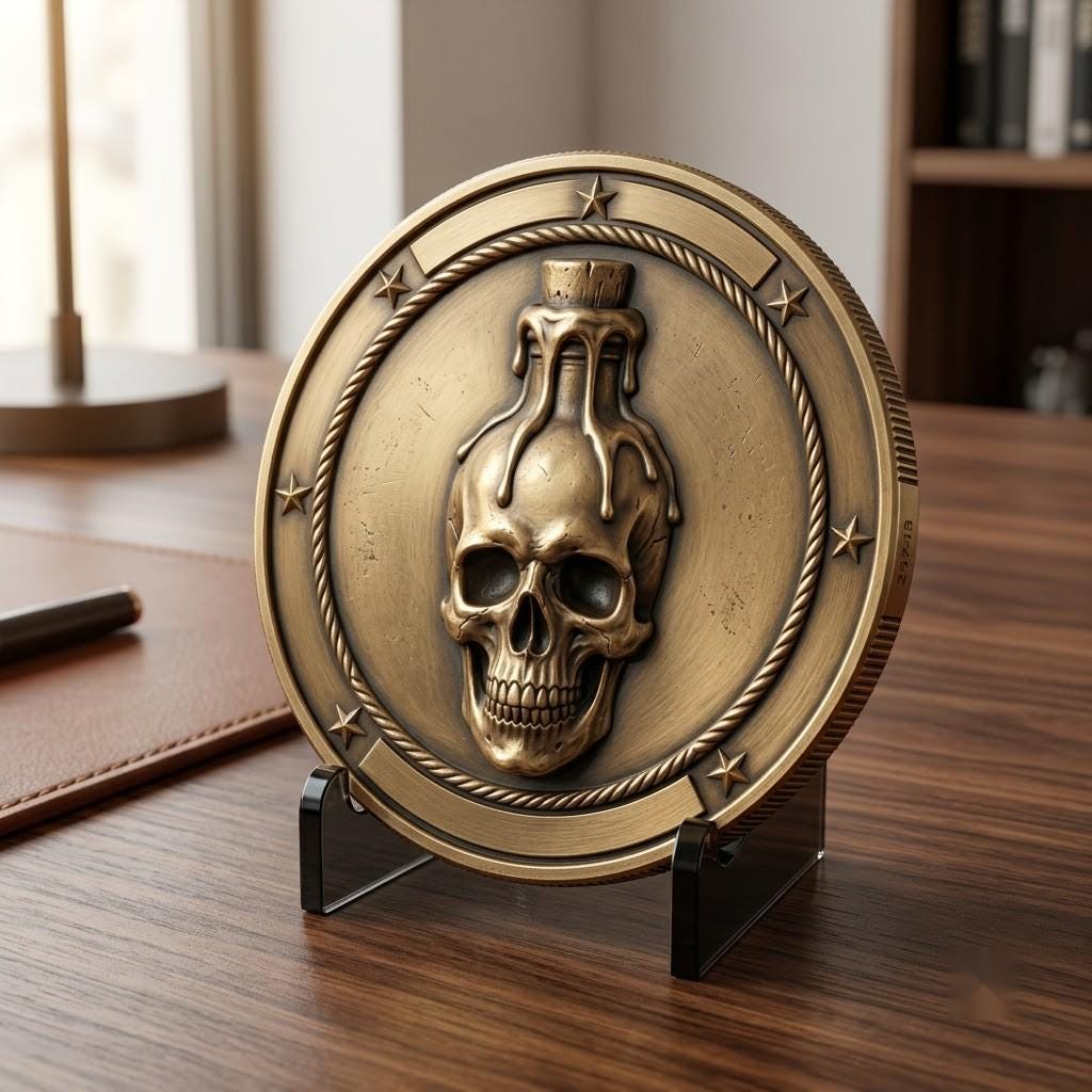 Halloween Challenge Coin Engraving File, Occult Magic Laser Relief Depth Map
