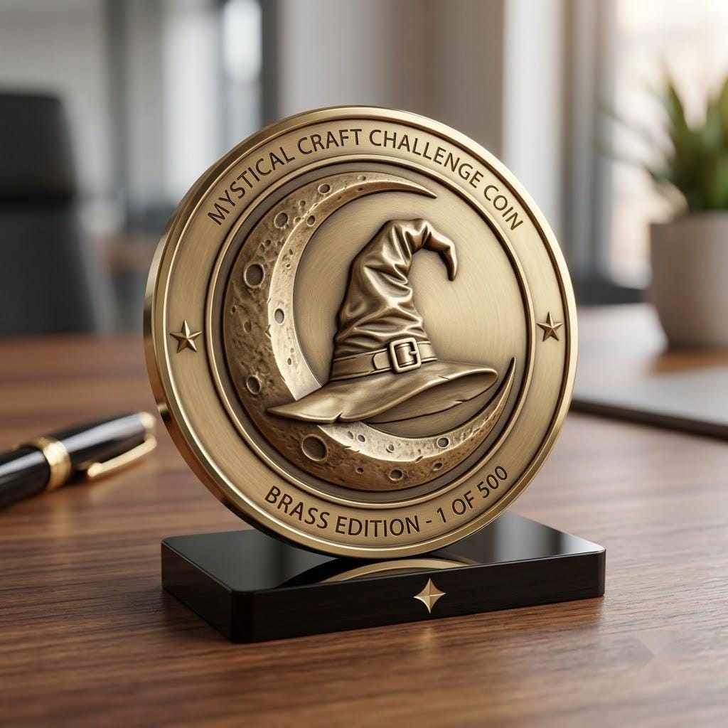 Halloween Challenge Coin Engraving File, Occult Magic Laser Relief Depth Map