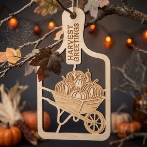 Halloween Laser File, Farmhouse Sign Bundle, Rustic Wooden Ornaments, 50 Designs