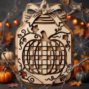 Halloween Laser File, Farmhouse Sign Bundle, Rustic Wooden Ornaments, 50 Designs