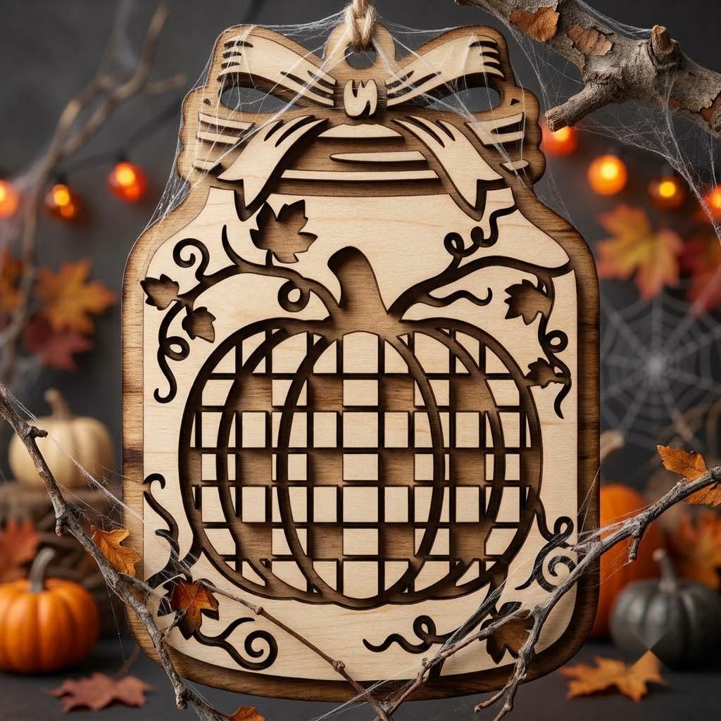 Halloween Laser File, Farmhouse Sign Bundle, Rustic Wooden Ornaments, 50 Designs