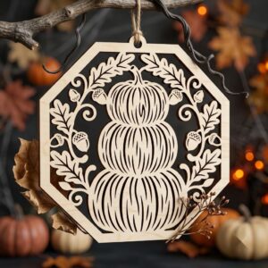 Halloween Laser File, Farmhouse Sign Bundle, Rustic Wooden Ornaments, 50 Designs
