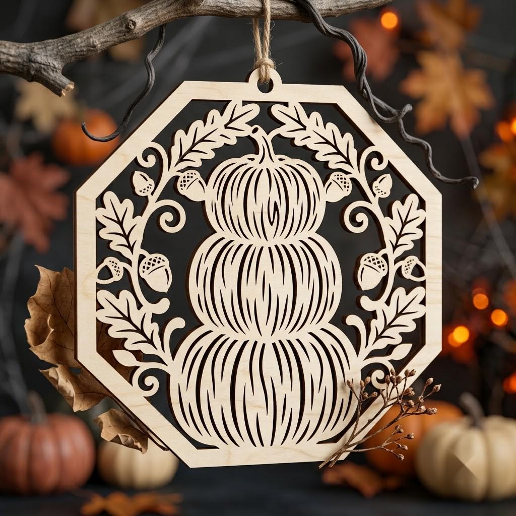 Halloween Laser File, Farmhouse Sign Bundle, Rustic Wooden Ornaments, 50 Designs