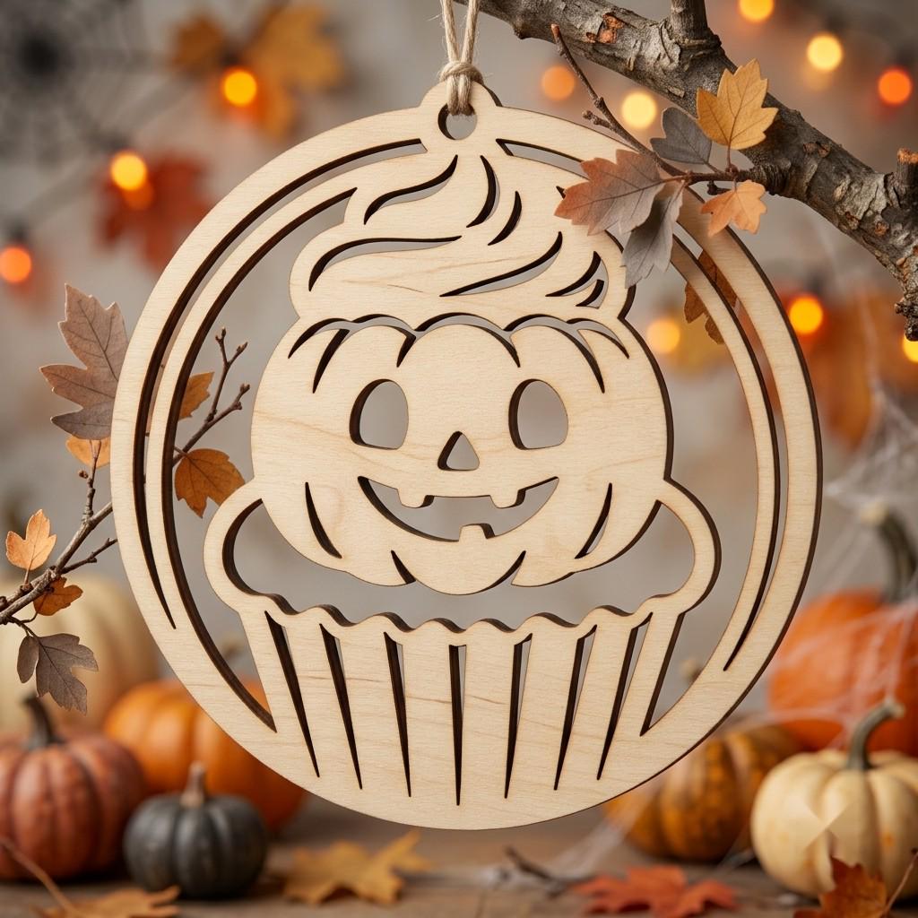 Halloween Laser Ornaments, Kawaii Candy Corn Bundle, Cute Spooky Decor