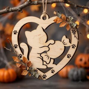 Halloween Laser Ornaments, Kawaii Candy Corn Bundle, Cute Spooky Decor