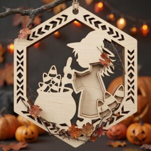 Halloween Laser Ornaments, Kawaii Candy Corn Bundle, Cute Spooky Decor