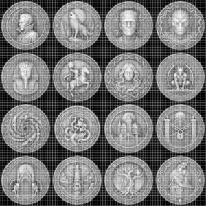 Halloween Monster Challenge Coin Laser Relief & Mythological Depth Map Files