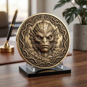 Halloween Monster Challenge Coin Laser Relief & Mythological Depth Map Files