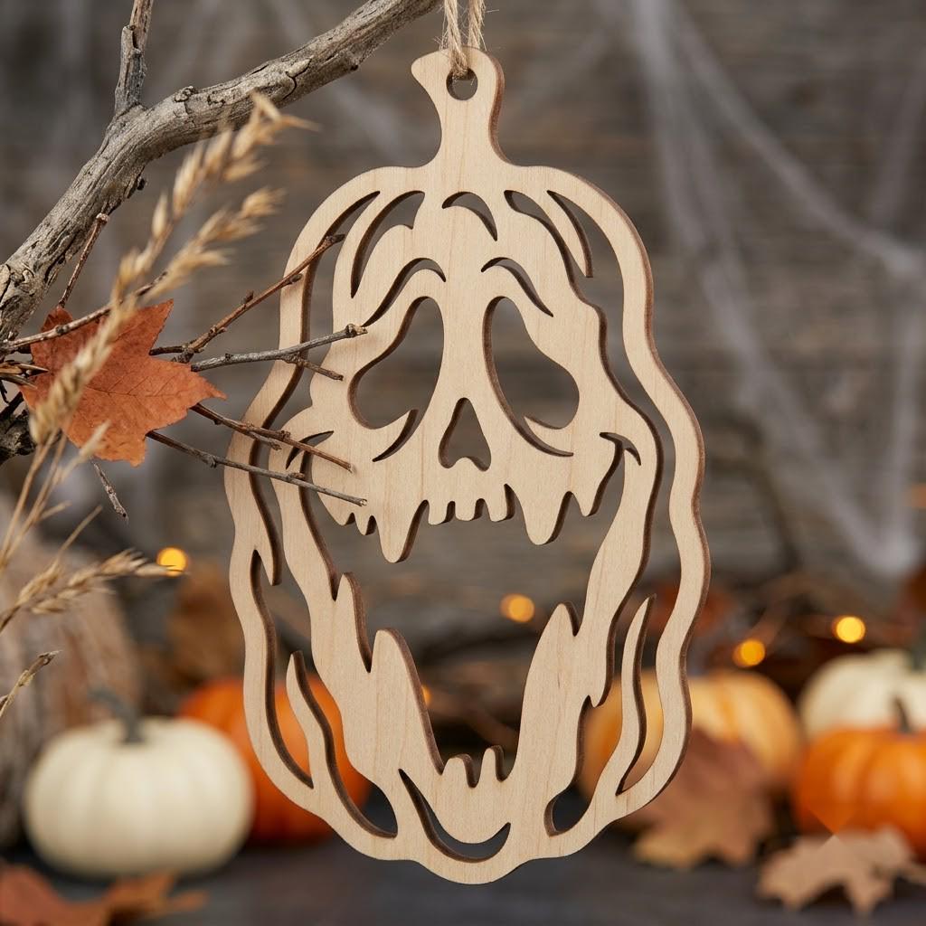 Halloween Pumpkin Ornament Laser Bundle, 50 Jack O Lantern Designs